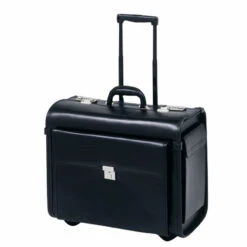 Dietrich Lederwaren Pilotenkoffer Auf Rollen Echt Leder