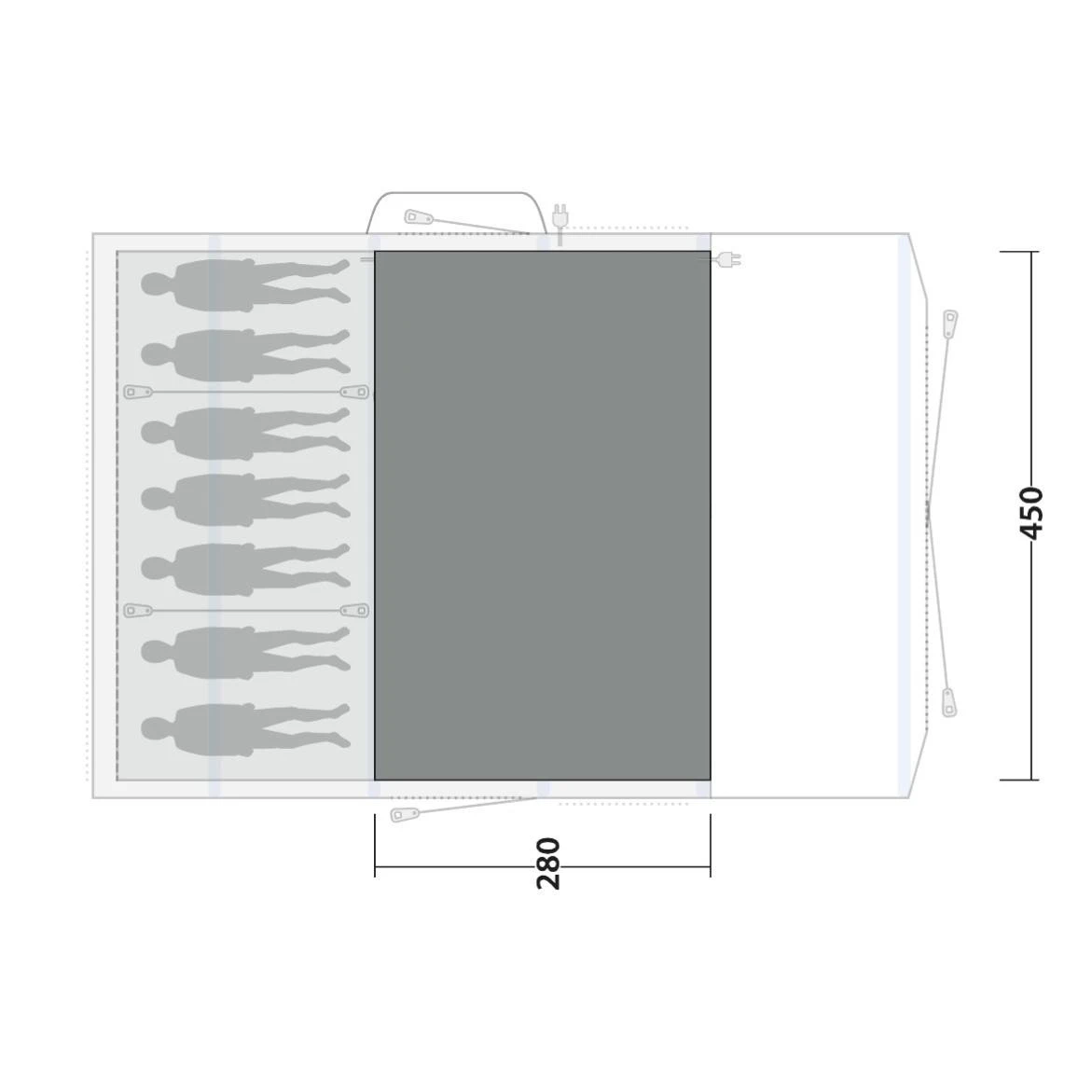 Outwell Flat Woven Carpet Queensdale 8PA Zeltteppich 4 Outwell Flat Woven Carpet Queensdale 8PA Zeltteppich – Bild 2