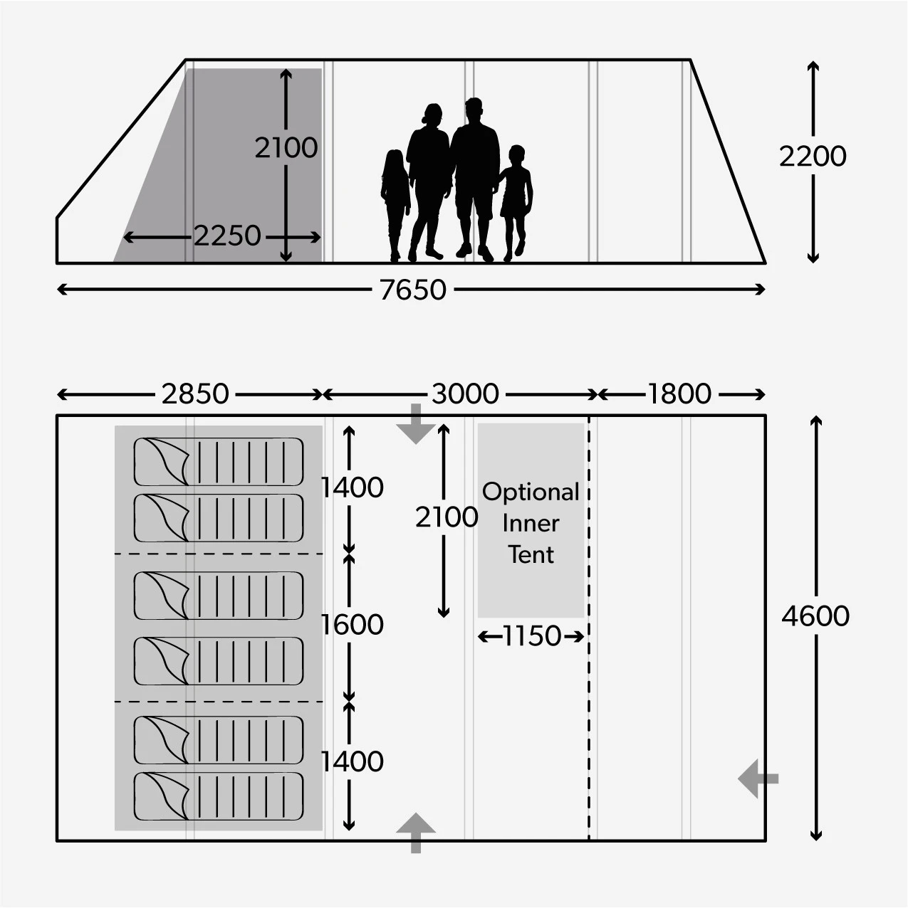 Dometic Ascension FTX 601 Familienzelt 4 Dometic Ascension FTX 601 Familienzelt – Bild 2