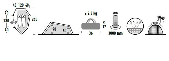 High Peak Sparrow LW Campingzelt 4 High Peak Sparrow LW Campingzelt – Bild 2
