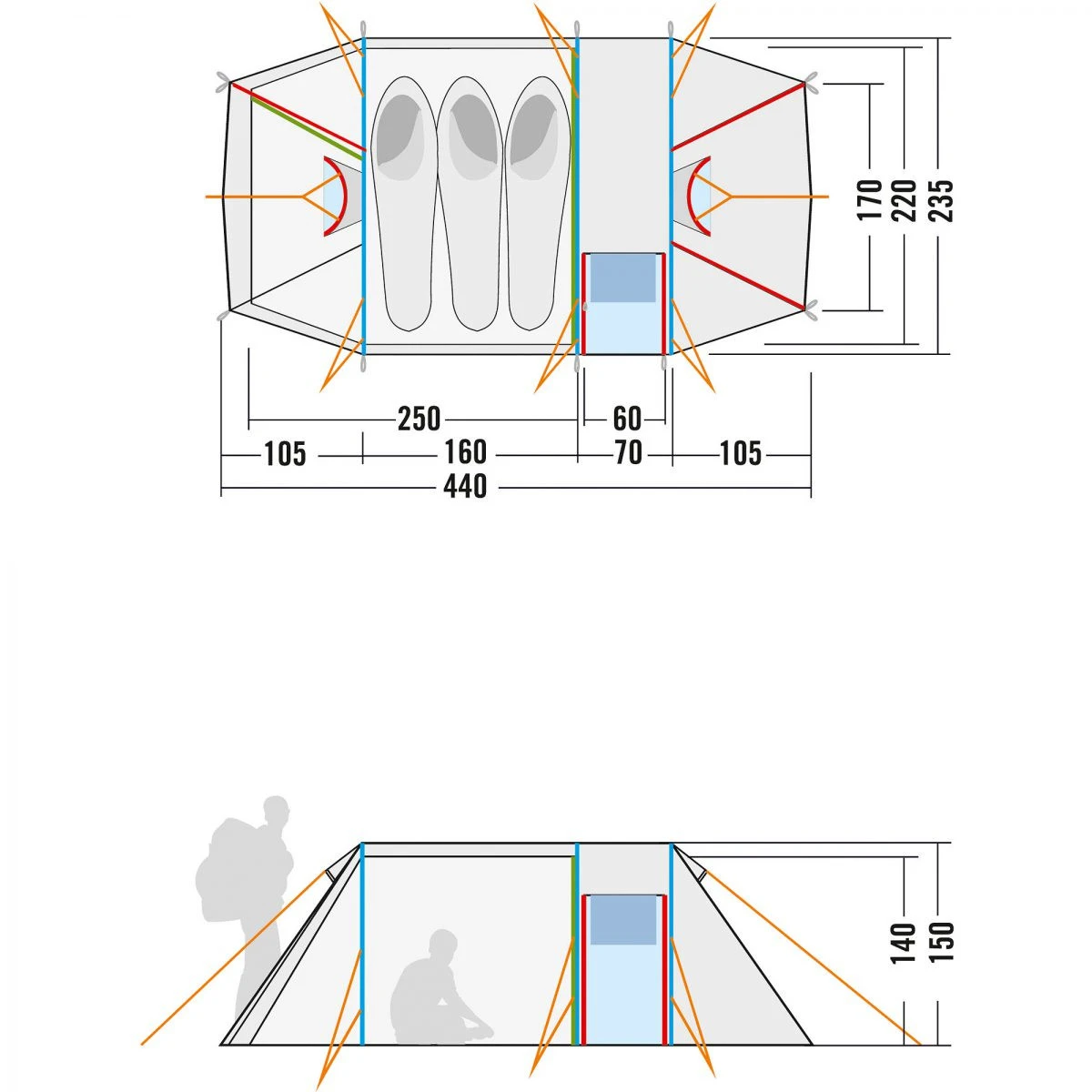 Tatonka Alaska 3 DLX Trekkingzelt 4 Tatonka Alaska 3 DLX Trekkingzelt – Bild 2