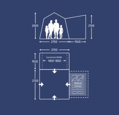 Kampa Cross AIR TG Busvorzelt 4 Kampa Cross AIR TG Busvorzelt – Bild 2