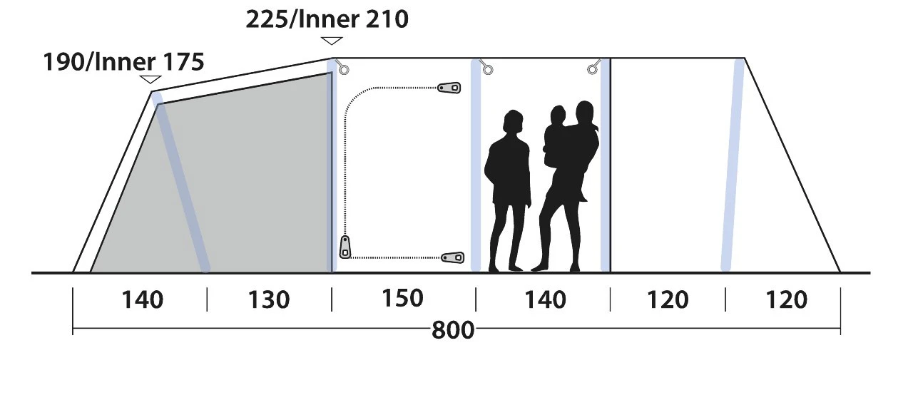 Outwell Knoxville 7SA Familienzelt 6 Outwell Knoxville 7SA Familienzelt – Bild 4