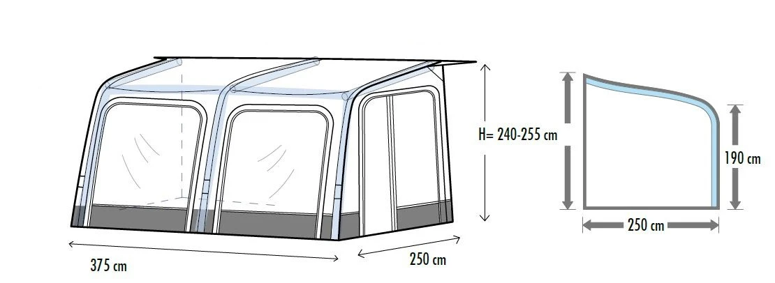 Westfield Vega 330 240 - 255 Cm Wohnwagenvorzelt 4 Westfield Vega 330 240 - 255 Cm Wohnwagenvorzelt – Bild 2