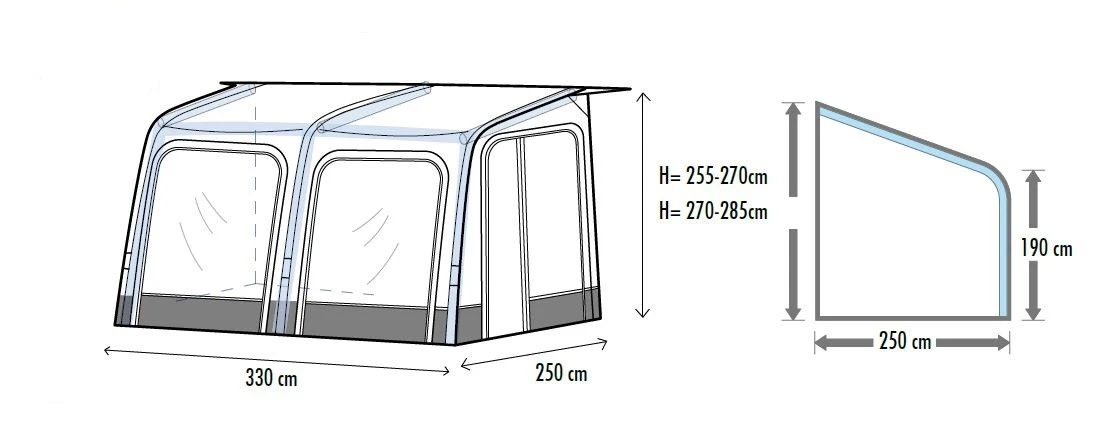 Westfield Vega 330 260 - 285 Cm Wohnmobilvorzelt 4 Westfield Vega 330 260 - 285 Cm Wohnmobilvorzelt – Bild 2
