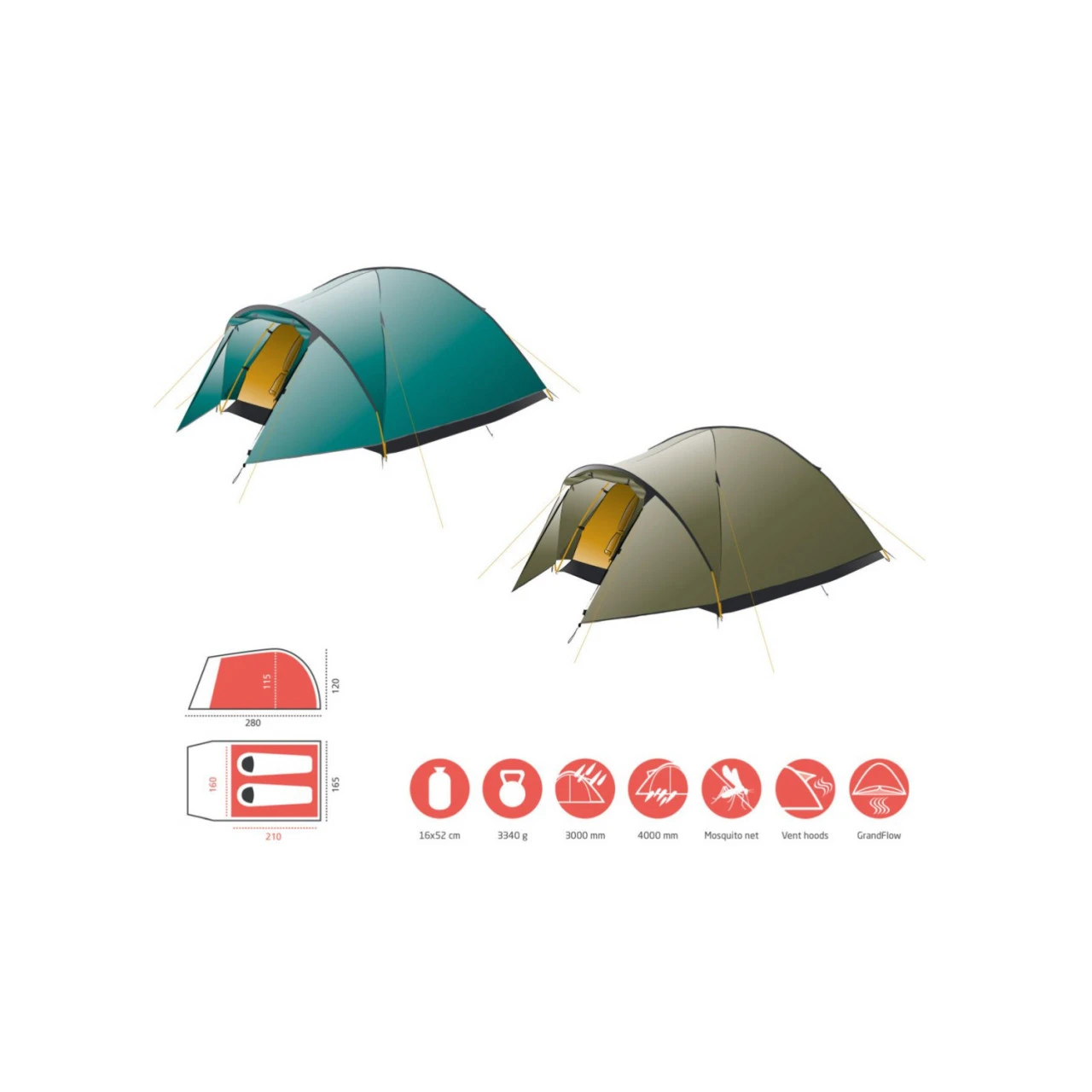 Grand Canyon Topeka 2 Campingzelt 4 Grand Canyon Topeka 2 Campingzelt – Bild 2