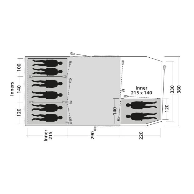Outwell Winwood 8 Familienzelt 5 Outwell Winwood 8 Familienzelt – Bild 3