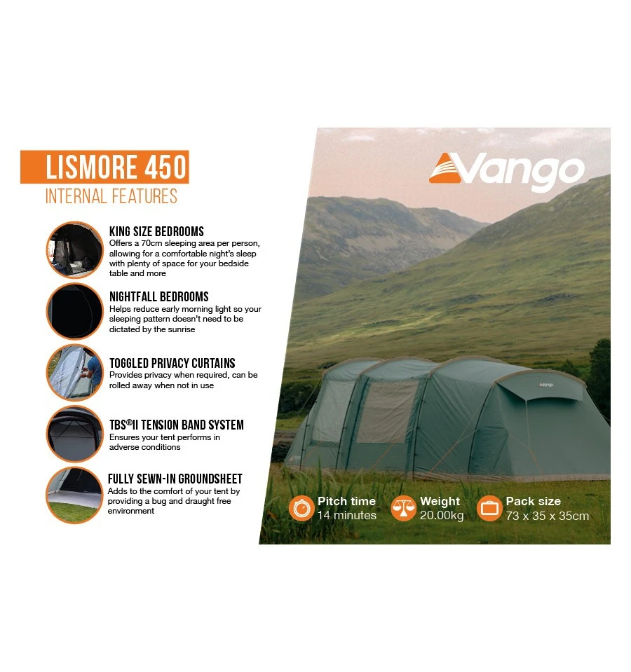 Vango Lismore 450 Package Familienzelt 7 Vango Lismore 450 Package Familienzelt – Bild 5