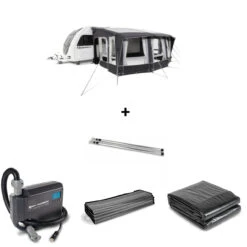 Dometic SET Ace AIR All-Season 400 S Inkl. Teppich, Unterlage, Andruckstangenset Und Elektrischer Pumpe
