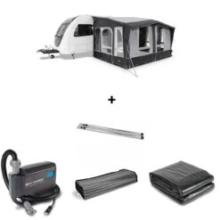Dometic SET Club AIR All-Season 390 S Inkl. Teppich, Unterlage, Andruckstangenset Und Elektrischer Pumpe