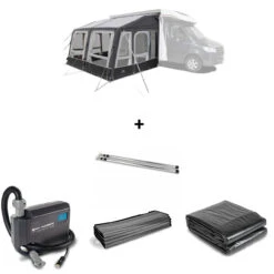 Dometic SET Grande AIR All-Season 390 M Inkl. Teppich, Unterlage, Andruckstangenset Und Elektrischer Pumpe