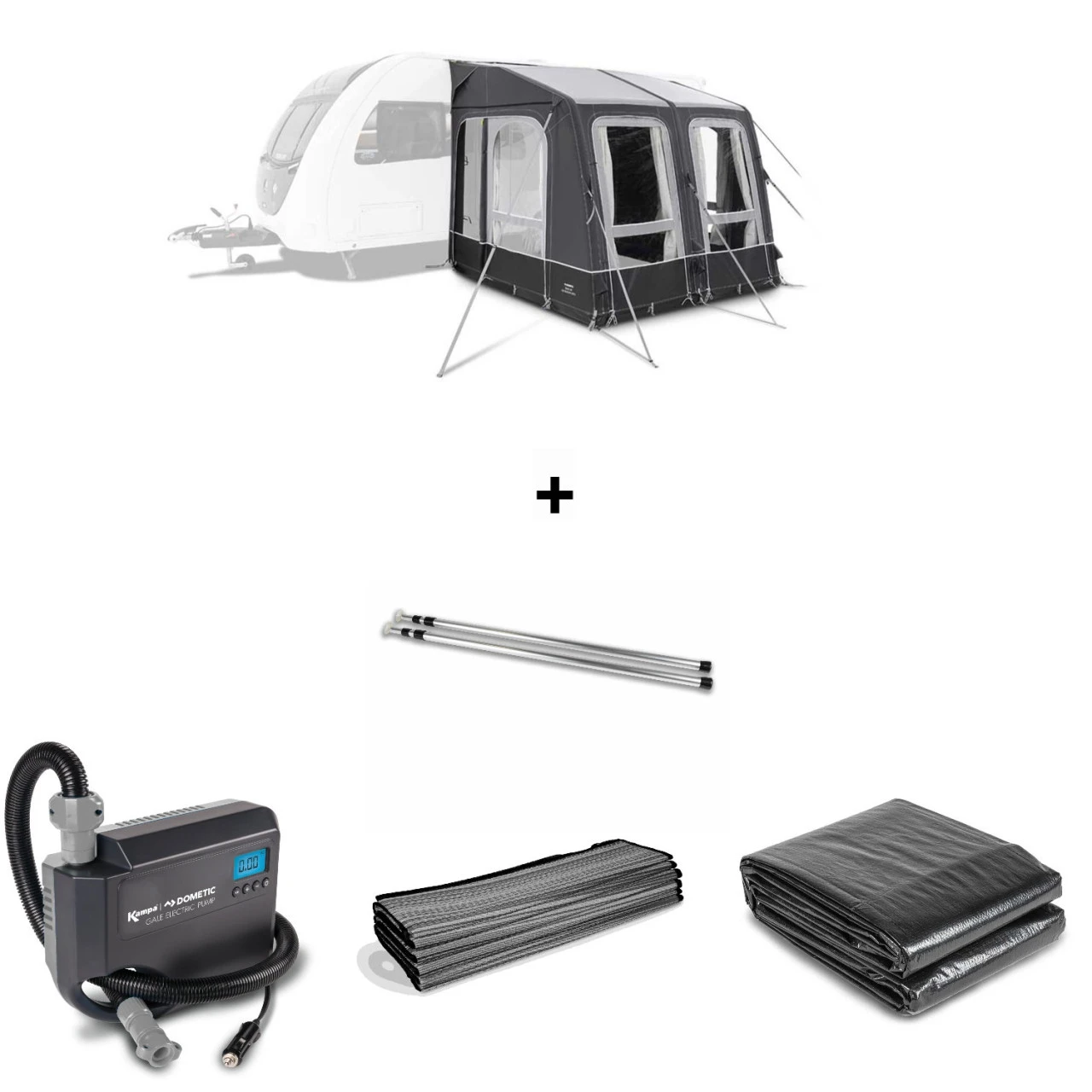 Dometic SET Rally AIR All-Season 260 S Inkl. Teppich, Unterlage, Andruckstangenset Und Elektrischer Pumpe 3 Dometic SET Rally AIR All-Season 260 S Inkl. Teppich, Unterlage, Andruckstangenset Und Elektrischer Pumpe