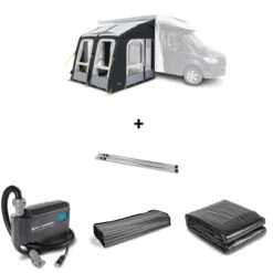 Dometic SET Rally AIR Pro 260 M Inkl. Teppich, Unterlage, Andruckstangenset Und Elektrischer Pumpe
