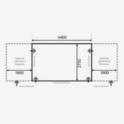Dometic SET Club AIR Pro 440 M Inkl. Teppich, Unterlage, Andruckstangenset Und Elektrischer Pumpe -Dometic Verkaufs-Shop club 440 zeichnung 1280x1280